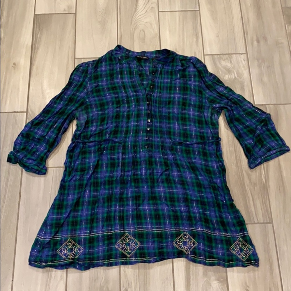 NY&Co plaid top XL